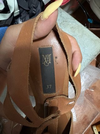 Sandalias tacón Mango marrones