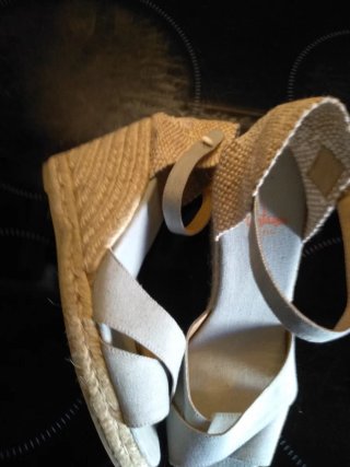 Cuñas Castañer Beige/Blanco