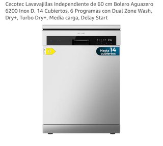 Lavavajillas Cecotec 6200 Inox D. 14 Cubiertos