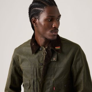 Levi’s X Barbour TYPE II WAXED TRUCKER JACKET  L
