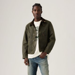 Levi’s X Barbour TYPE II WAXED TRUCKER JACKET  L