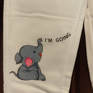 Pantalón chándal blanco con dibujos