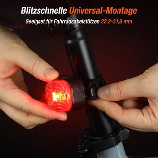 Luz Trasera LED Bici Recargable