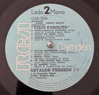 Osvaldo Fresedo LP Viejo Farolito Tango