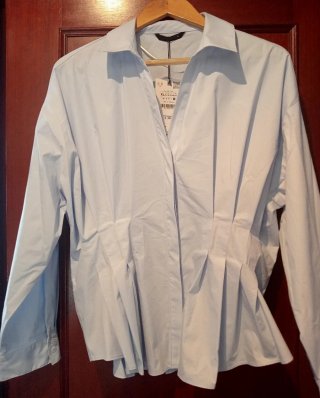 Camisa popelín pliegues