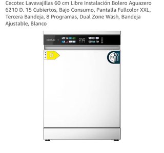 Lavavajillas Cecotec 60cm D 15 Cubiertos
