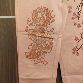 Pantalón Chandal Rosa Dragón y Flores