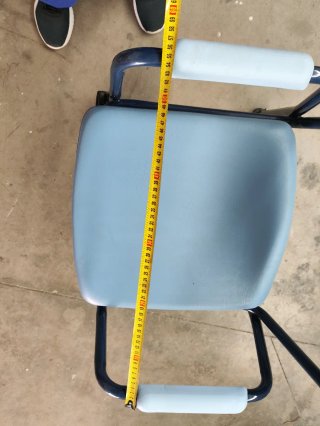 Silla Inodoro Portátil Azul con Ruedas