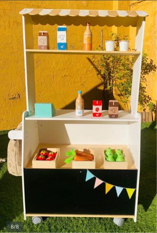Supermercado de madera para niños