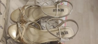 Sandalias doradas y plateadas talla 41