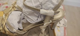 Sandalias doradas y plateadas talla 41