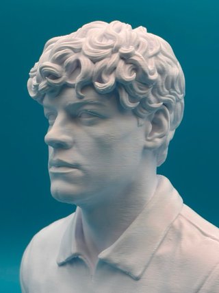 Busto Jannik Sinner 3D 25cm Plastica