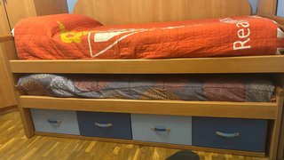 Cama nido doble con cajones