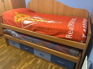 Cama nido doble con cajones