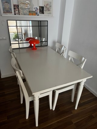 Mesa Comedor IKEA Rosentorp + 4 Sillas