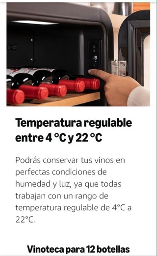 Vinoteca Negra con Capacidad para 12 Botellas