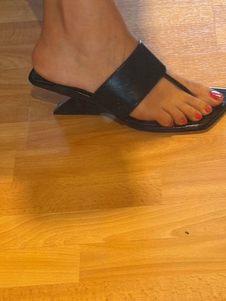 Sandalias tacón Zara negras