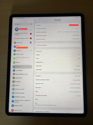 iPad Pro 12.9 5a Gen 256GB