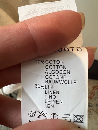 Abito lungo misto lino e cotone