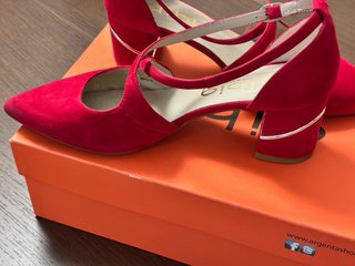 Zapatos Dibia fiesta rojos talla 37 bolso a juego