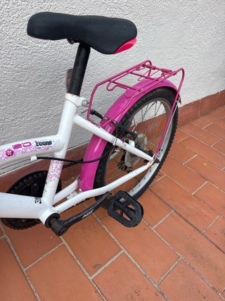 Bici niña 20 blanca y rosa