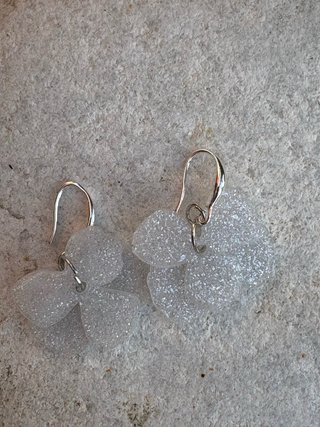 Pendientes Resina Aguja Plata