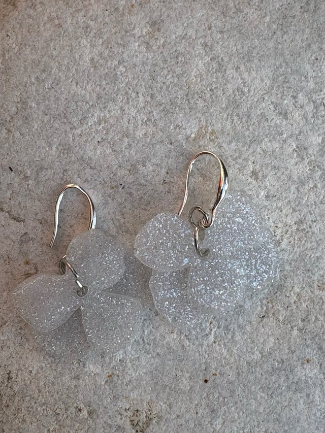 Pendientes Resina Aguja Plata