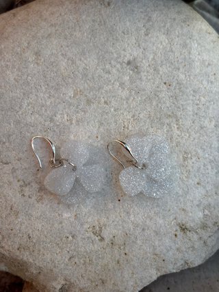 Pendientes Resina Aguja Plata