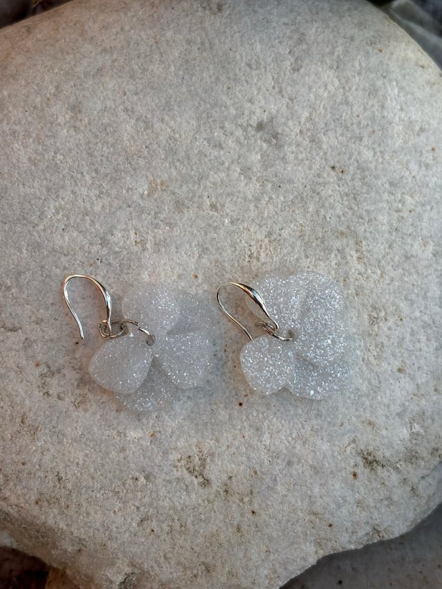 Pendientes Resina Aguja Plata