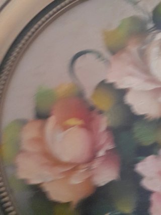 Cuadro flores pintado a mano