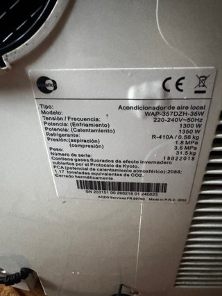 Acondicionador de aire local Equation WAP-357DZH-3