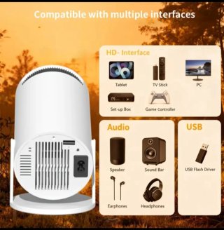 Proyector 4K  Android Blanco⭐⭐⭐⭐⭐