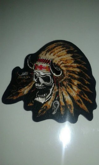 Parche Calavera Jefe Indio