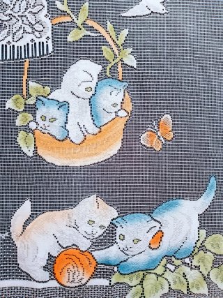 Cortinas Vintage Gatos Multicolor