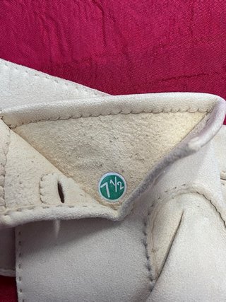 Guantes de piel beige