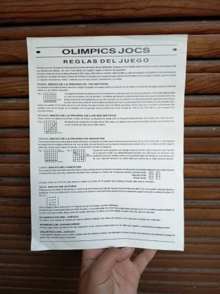 Juego de mesa antiguo Juegos Olímpicos