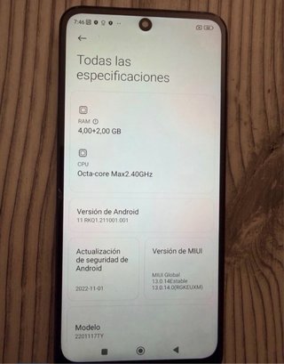 Xiaomi Redmi Note 11 128GB Negro