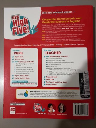 Libro de texto inglés 1 primaria. New high five