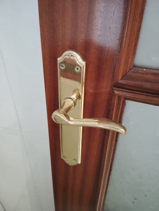 Puerta de madera con cristal 72 cm