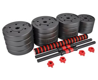Juego Mancuernas 15kg con Barra Conectora