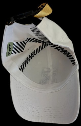 Cappellino Off-White Bianco con Frecce Nere