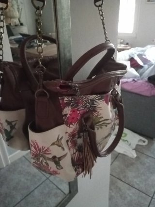 Bolso Desigual Marrón Multicolor