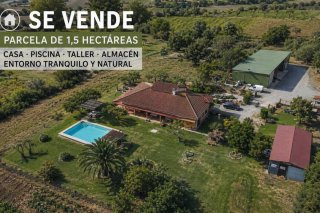Parcela 1,5 Hectáreas con Casa y Piscina