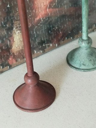 Lote 5 Candelabros Vintage Metal de Thailandia