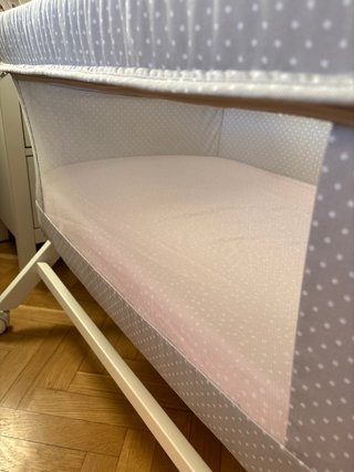 Minicuna colecho bebé plegable ruedas y sabanas