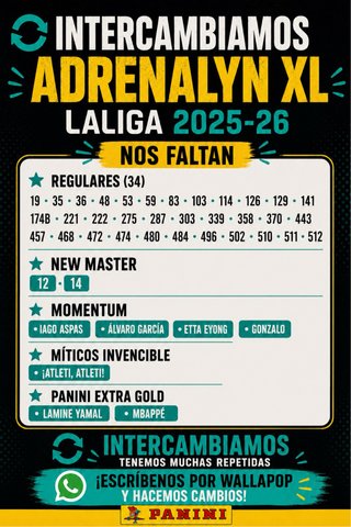 Cartas Adrenalyn La Liga 2025-26
