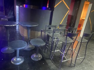 Lote Mesas altas y bajas + 6 sillas