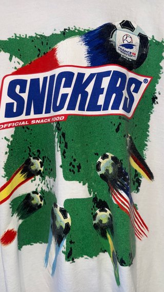 Camiseta Vintage Snickers Francia 98 Copa Mundial