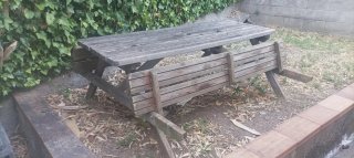 Mesa de picnic de madera para exterior