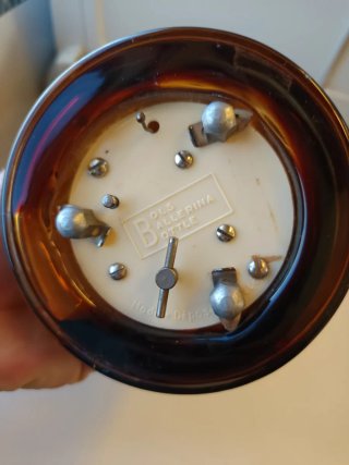 Botella antigua caja de musica bailarina